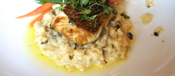 Grilled Fillet of Snapper, Fennel Risotto & Passion Fruit & Chardonnay Beurre Blanc