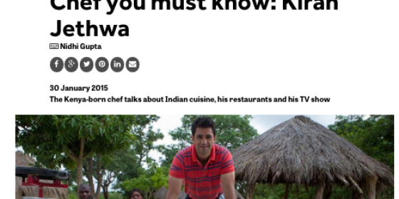‘Chef you must know: Kiran Jethwa!’ – GQ India.